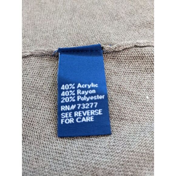 Apt. 9 Khaki Sweater Tunic Size Small Light Brown V-neck Sweater - Picture 7 of 7